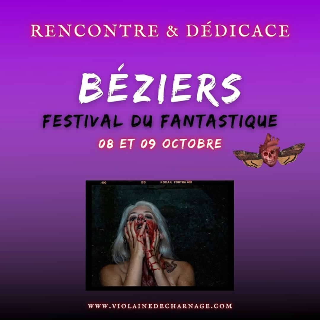 évènements Violaine De Charnage 08 et 09 octobre Festival du Fantastique de Béziers 2022